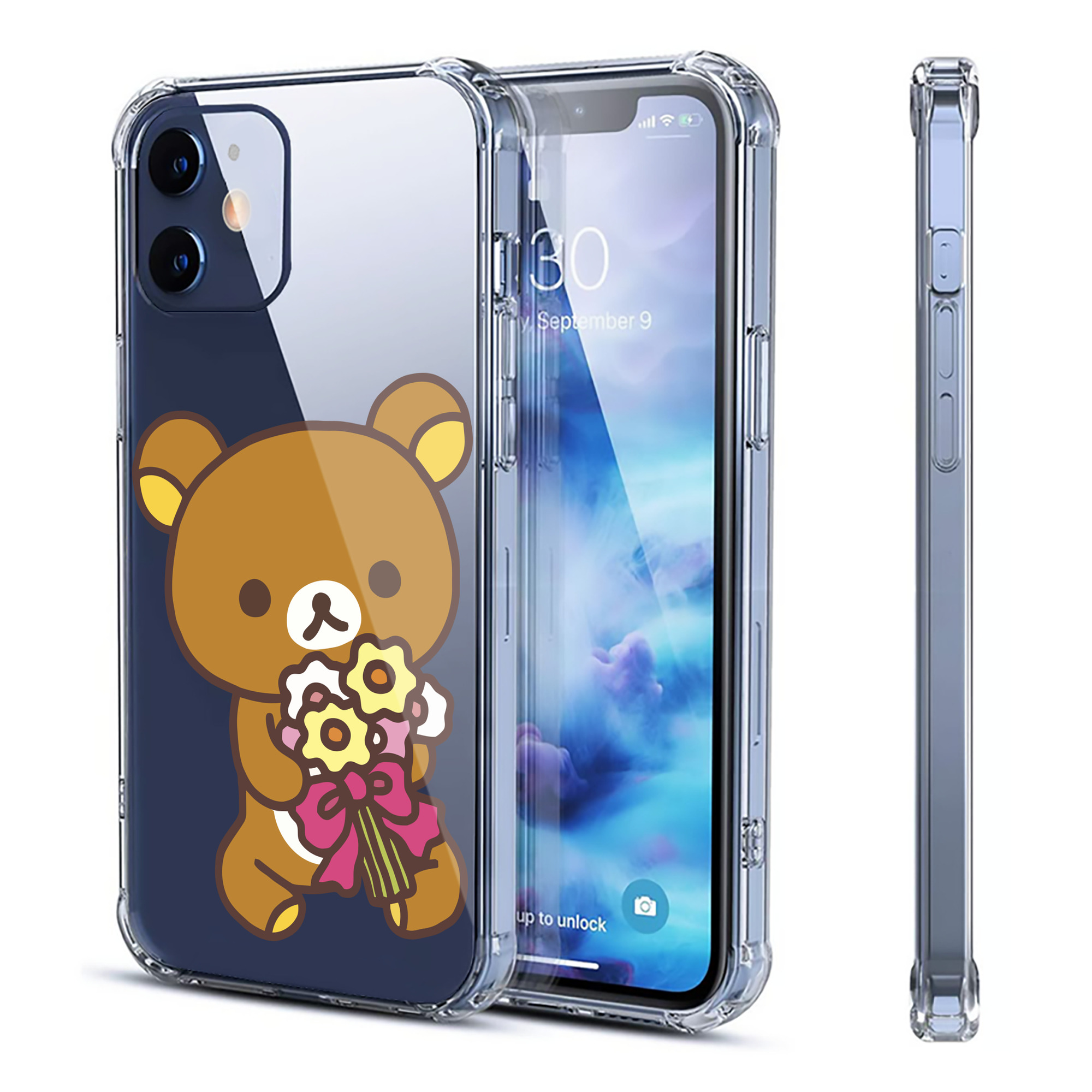 （画像用） リラックマ リラックマ キイロイトリ Rilakkuma Korilakkuma Kiiroitori 【iPhone 12シリーズ対応】透明スマホケース（クリアソフトケース）